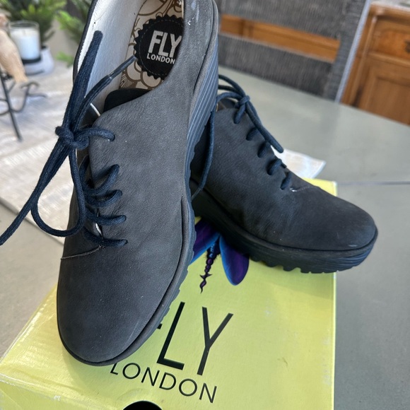 FLY LONDON YUMI683FLY CUPIDO NICOTINE grey/black/brown Shoes size 39 size 8 - Picture 4 of 13